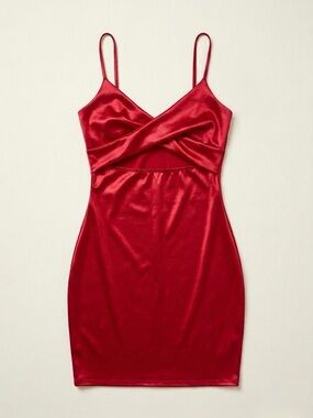 NEW Windsor Satin Slip Mini Dress in Red